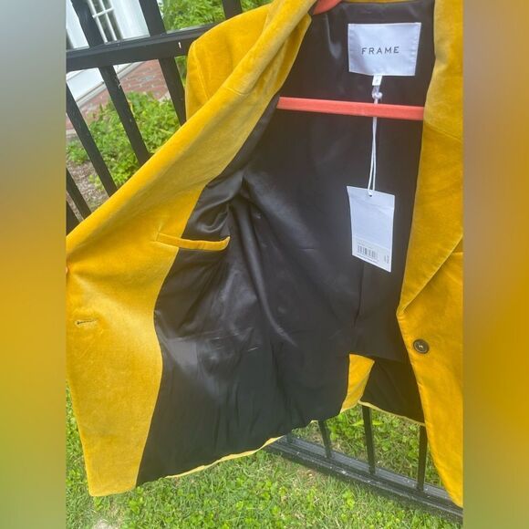 FRAME Denim Single Button Velvet Blazer NWT - Picture 12 of 15